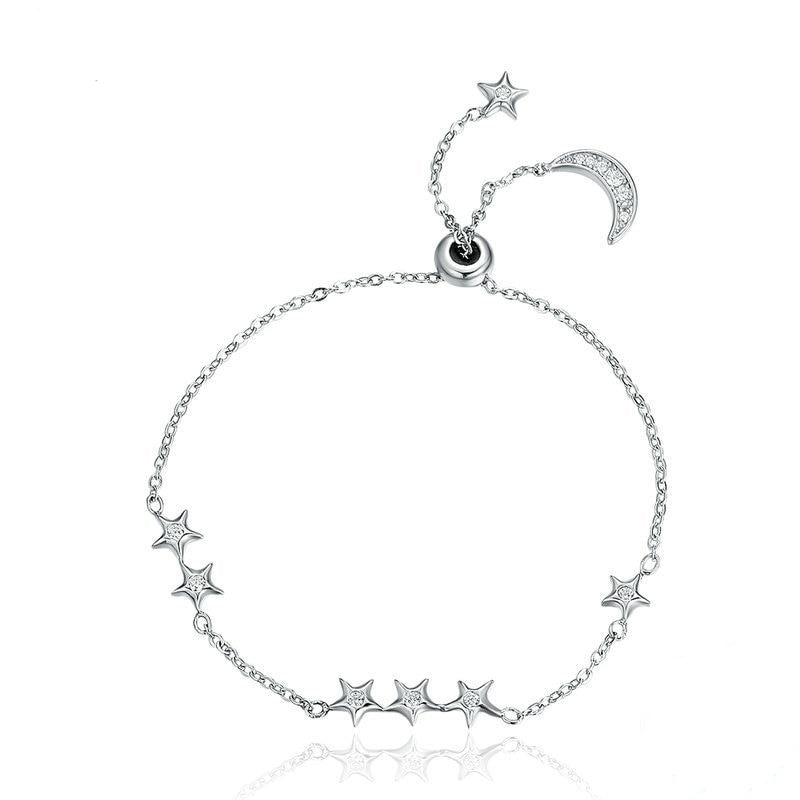 Sterling Silver Crystal Stars Bracelet – Binolusso