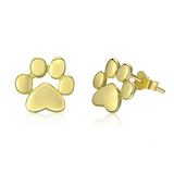 Paw Print Sterling Silver Earrings