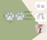 Paw Print Sterling Silver Earrings