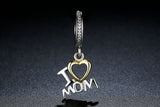 I Love Mom Sterling Silver Necklace