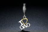 I Love Dad Sterling Silver Necklace