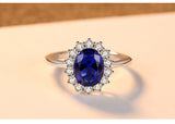 Stephanie Sapphire Sterling Silver Ring