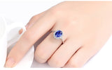 Stephanie Sapphire Sterling Silver Ring