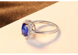 Stephanie Sapphire Sterling Silver Ring