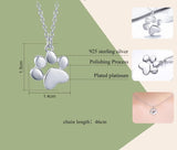 Paw Print Sterling Silver Necklace