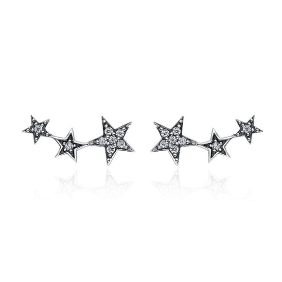 Shooting Star Sterling Silver Earrings