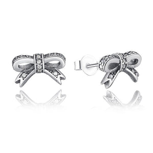 Dancing Bows Sterling Silver Earrings