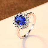 Stephanie Sapphire Sterling Silver Ring