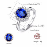 Stephanie Sapphire Sterling Silver Ring