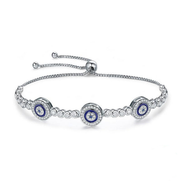 Tri Eye Sterling Silver Bracelet